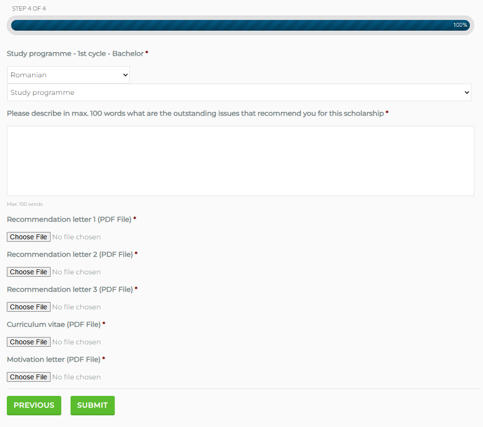 transilcania scholarship application form picture 3 studyvisa romania