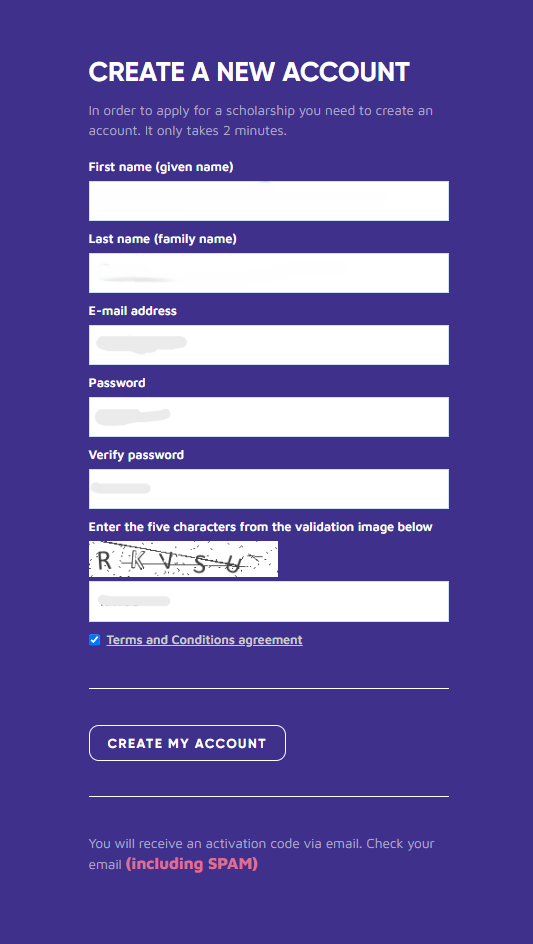 إجراءات فتح حساب على منصة منحة الحكومة الرومانية بداية للتقديم على المنحة الرومانية وانشاء حساب، يجب عليك تعبئة البيانات التالية في نموذج التسجيل لعام 2026: